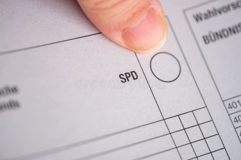 Close-up of a ballot form with an empty oval and 
